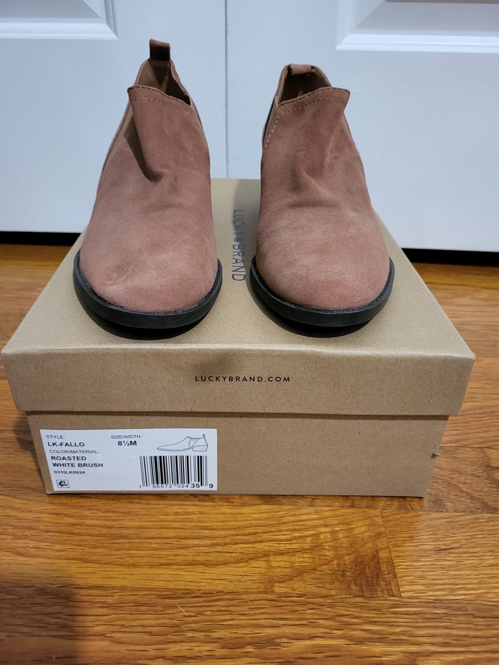 Lucky Brand Roasted Suede Ankle Booties - Brown